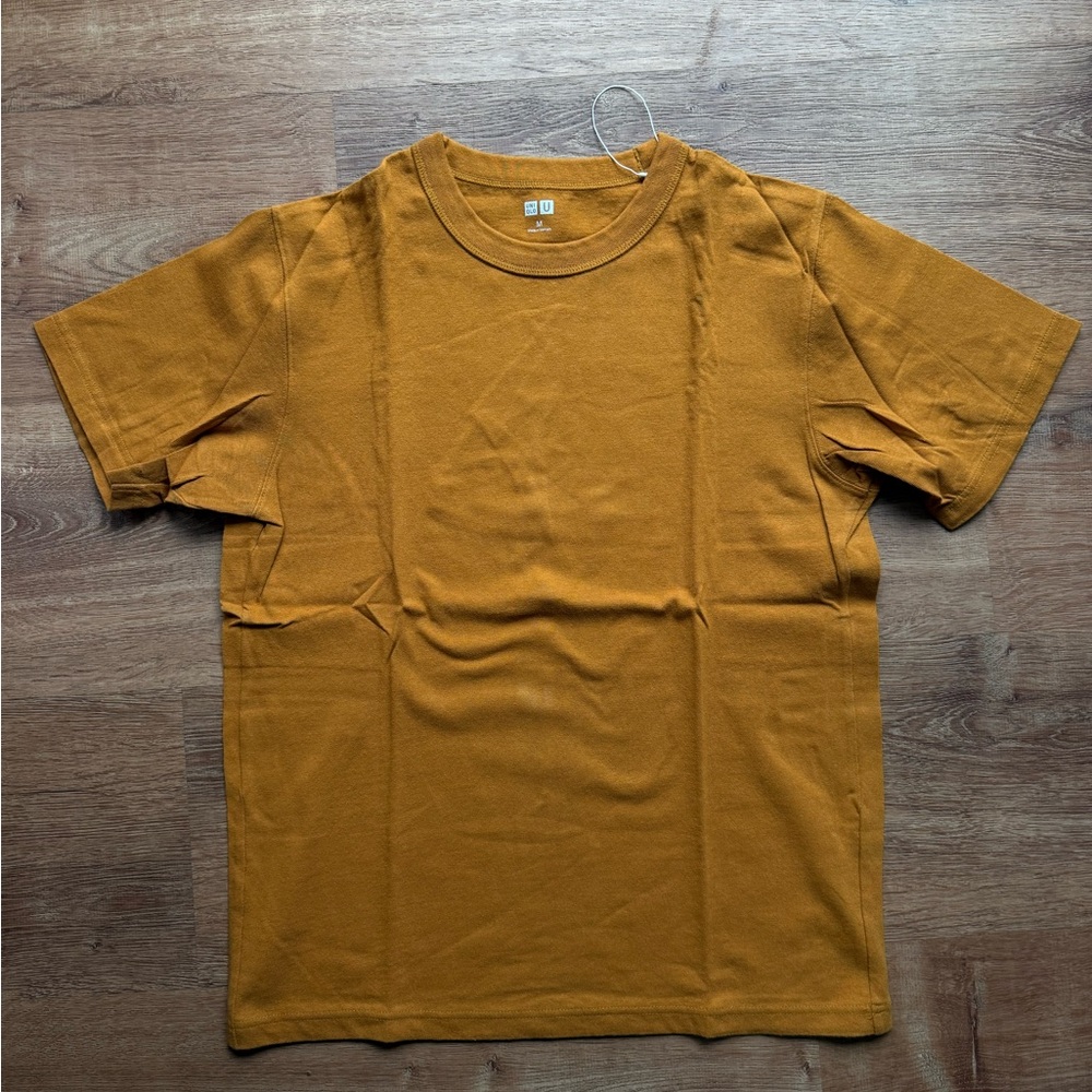 Uniqlo Men's Short Sleeve Crewneck T-Shirt - Mustard